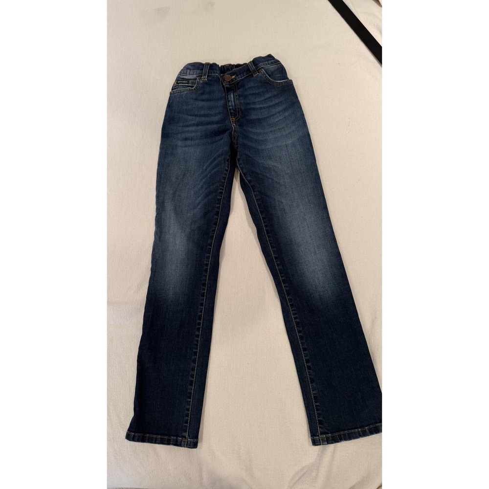 Dolce & Gabbana Jeans Kids 9-10 Years Blue D&G Logo Adjustable Waist Denim